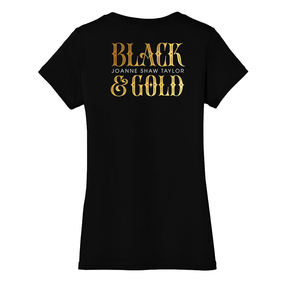 Black & Gold V-Neck (Women)