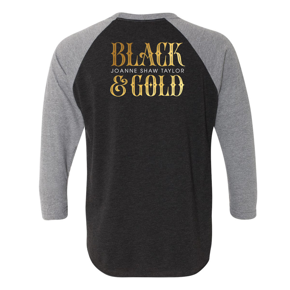 Black & Gold 3/4 Sleeve T-Shirt (Unisex) ***PRE-ORDER***