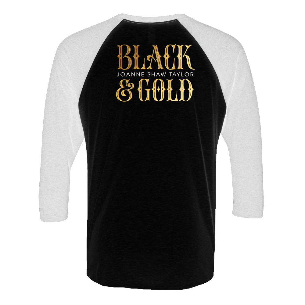 Black & Gold 3/4 Sleeve T-Shirt (Unisex) ***PRE-ORDER***